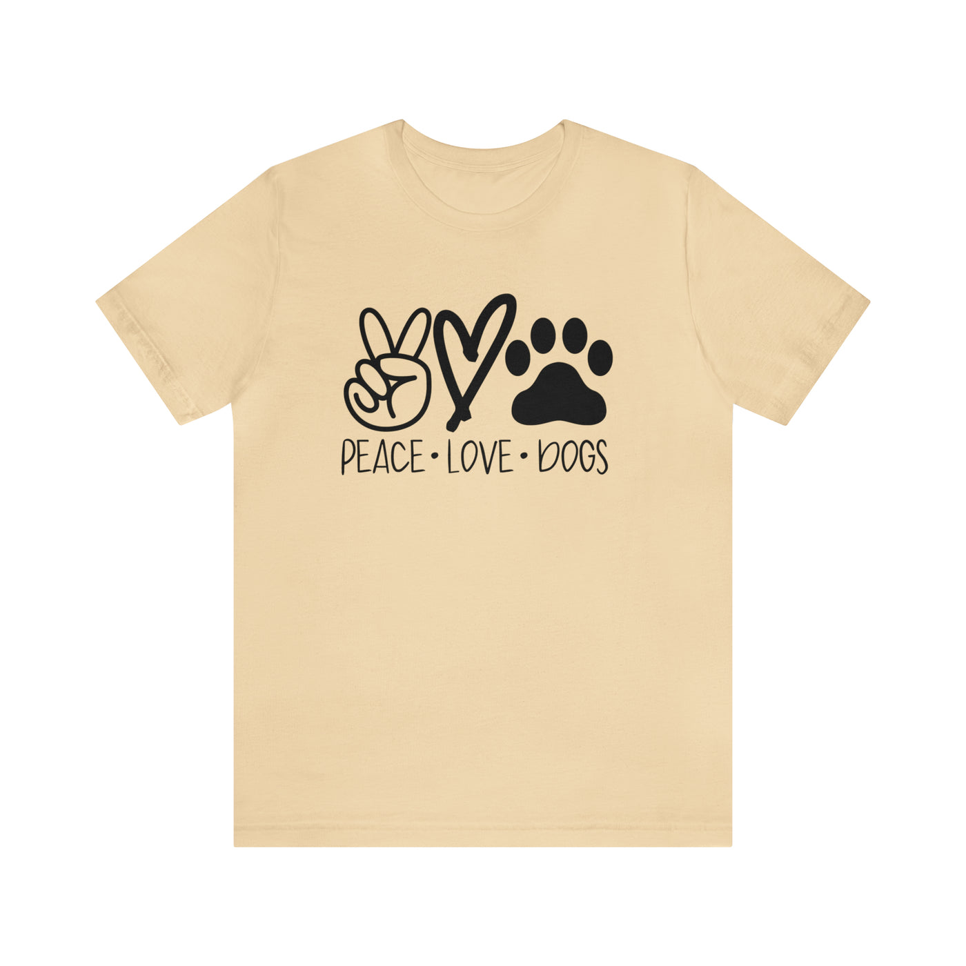 Peace Love And Dogs (Style 2) T-Shirt (Assorted Colors)