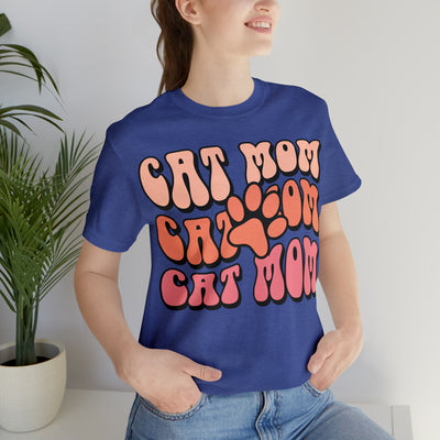 Cat Mom (Style 2) T-Shirt (Assorted Colors)