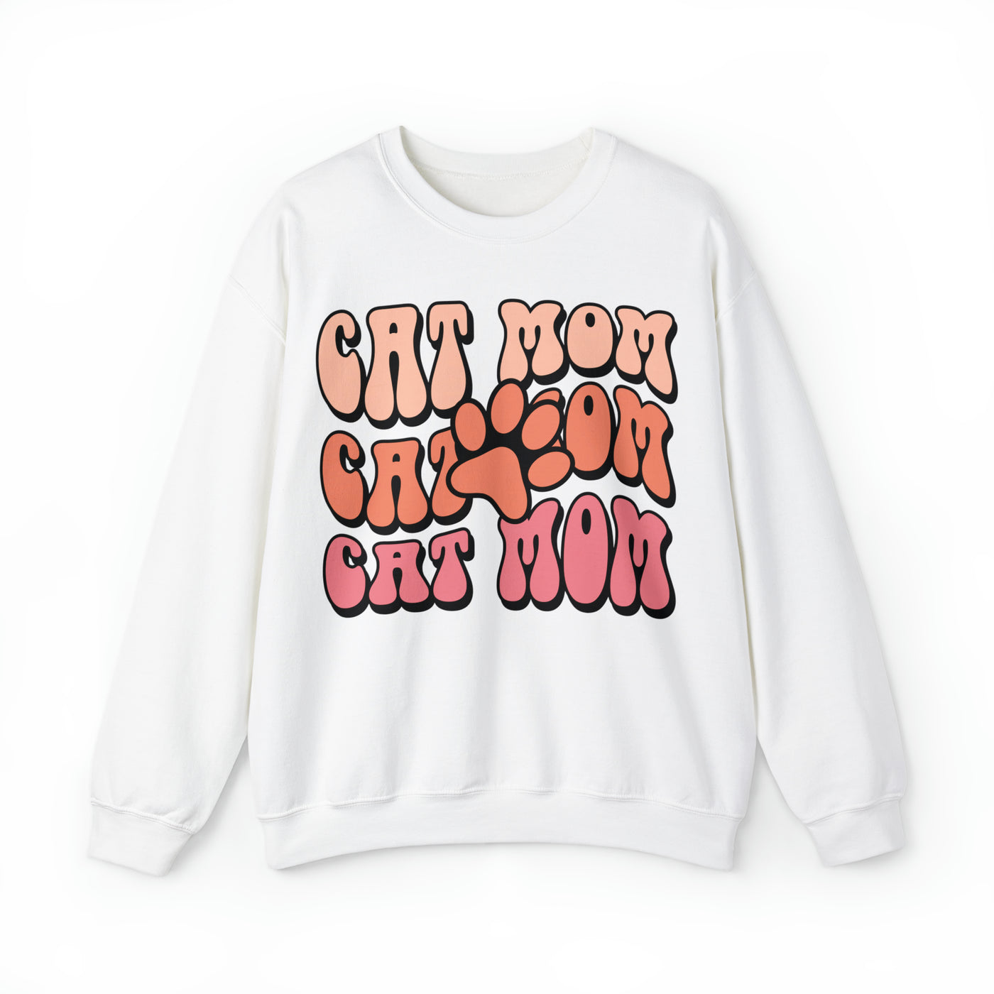 Cat Mom Sweatshirt Retro (Assorted Colors)