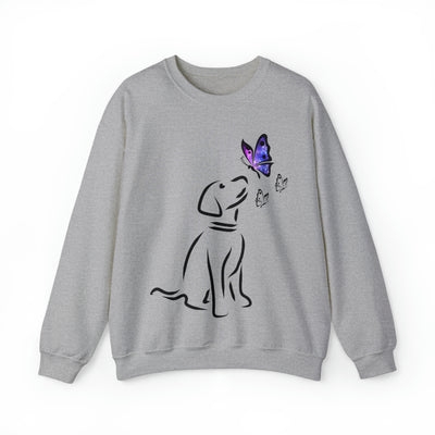 Dog and Butterfly Sweatshirt (Assorted Colors)