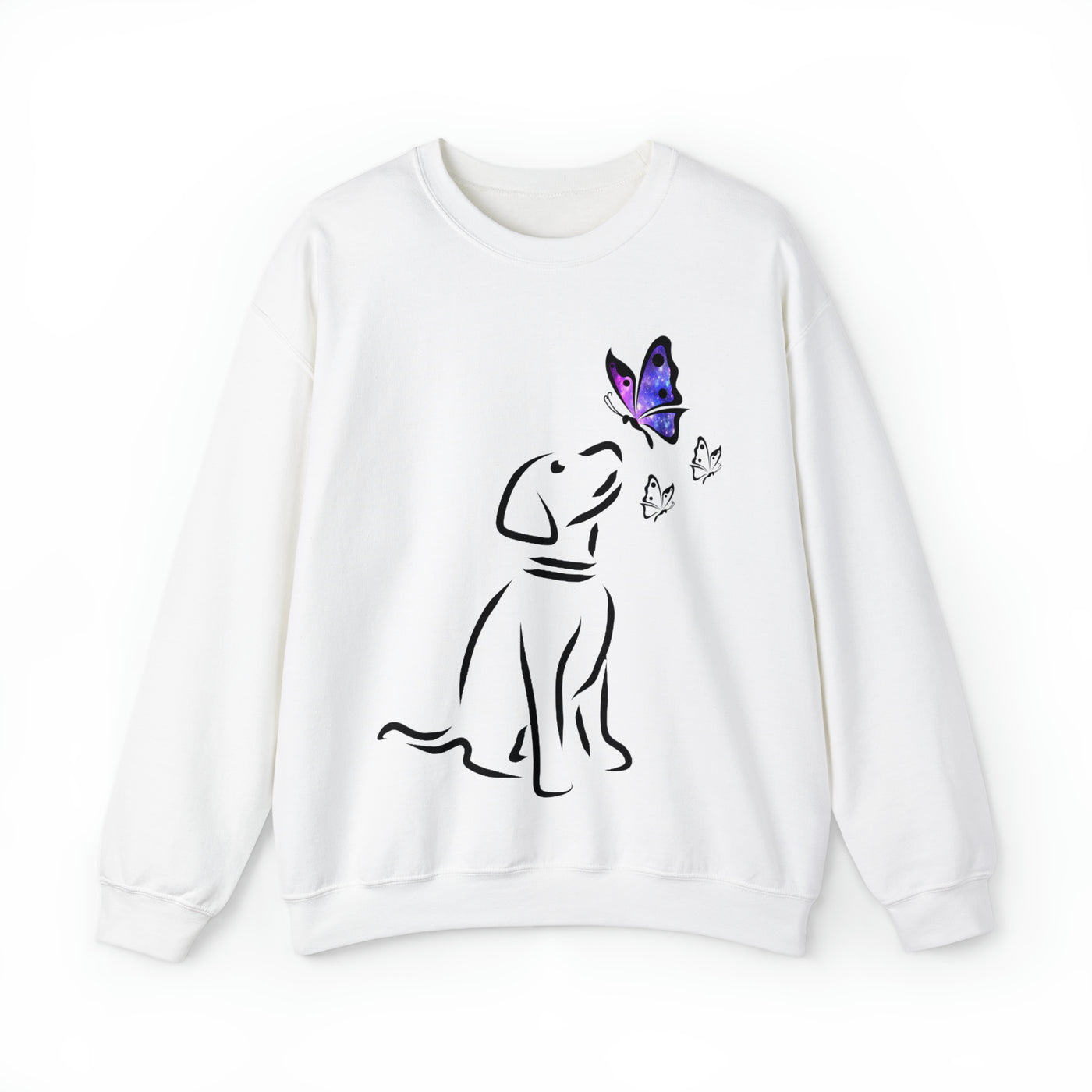 Dog and Butterfly Sweatshirt (Assorted Colors)