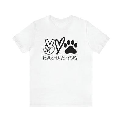 Peace Love And Dogs (Style 2) T-Shirt (Assorted Colors)