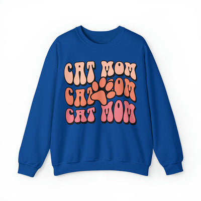 Cat Mom Sweatshirt Retro (Assorted Colors)