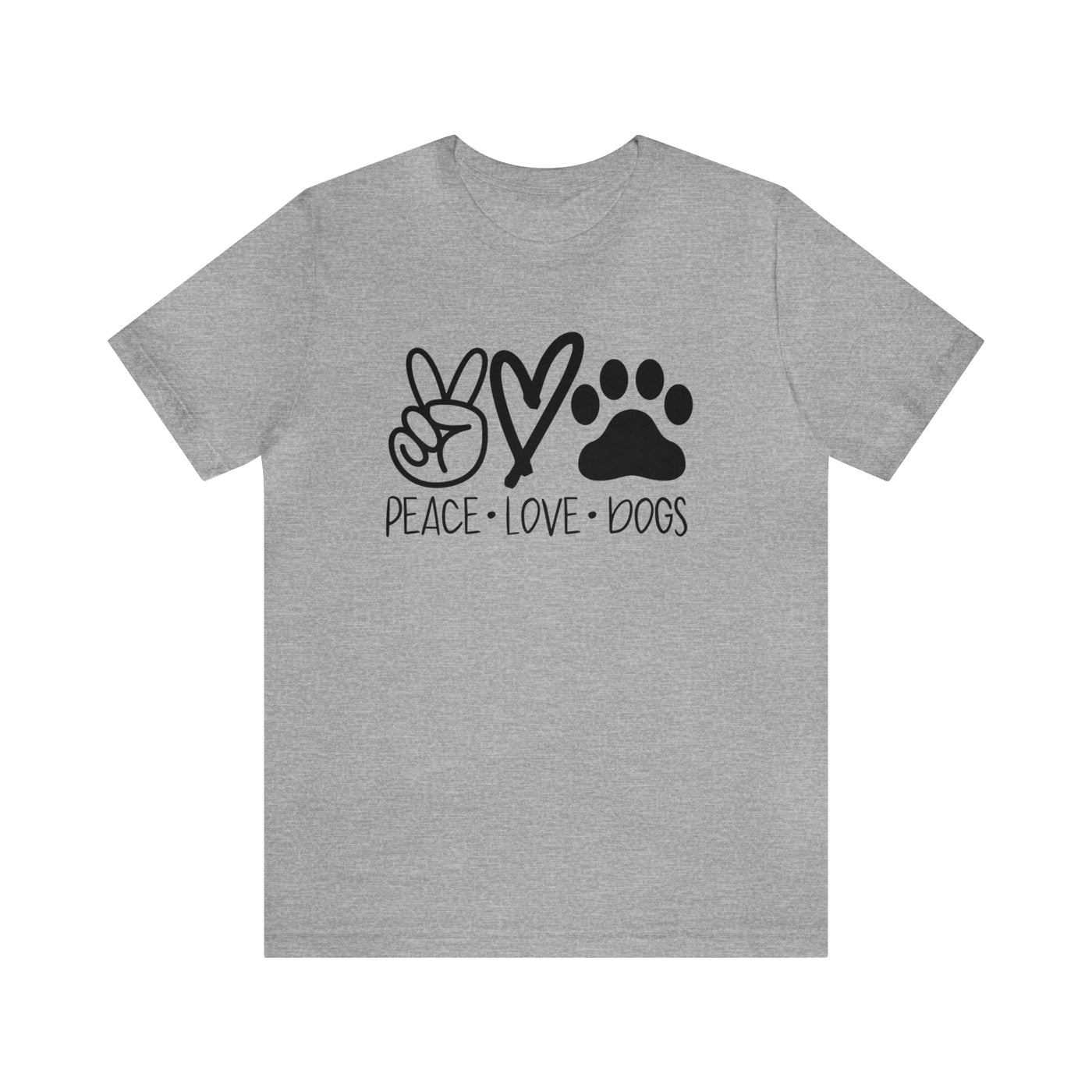 Peace Love And Dogs (Style 2) T-Shirt (Assorted Colors)