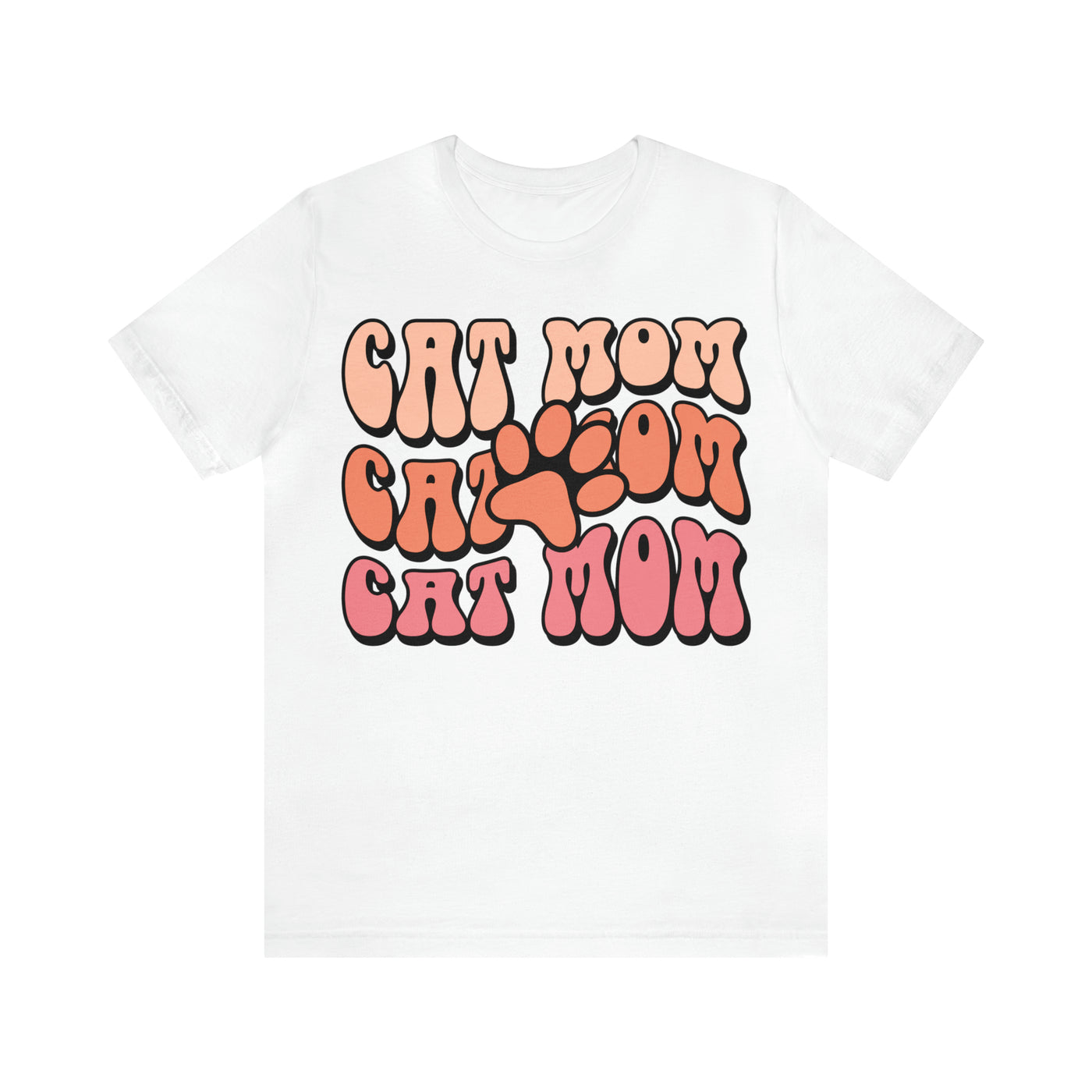 Cat Mom (Style 2) T-Shirt (Assorted Colors)