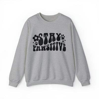 Stay Pawsitive Retro Sweatshirt (assorted colors)