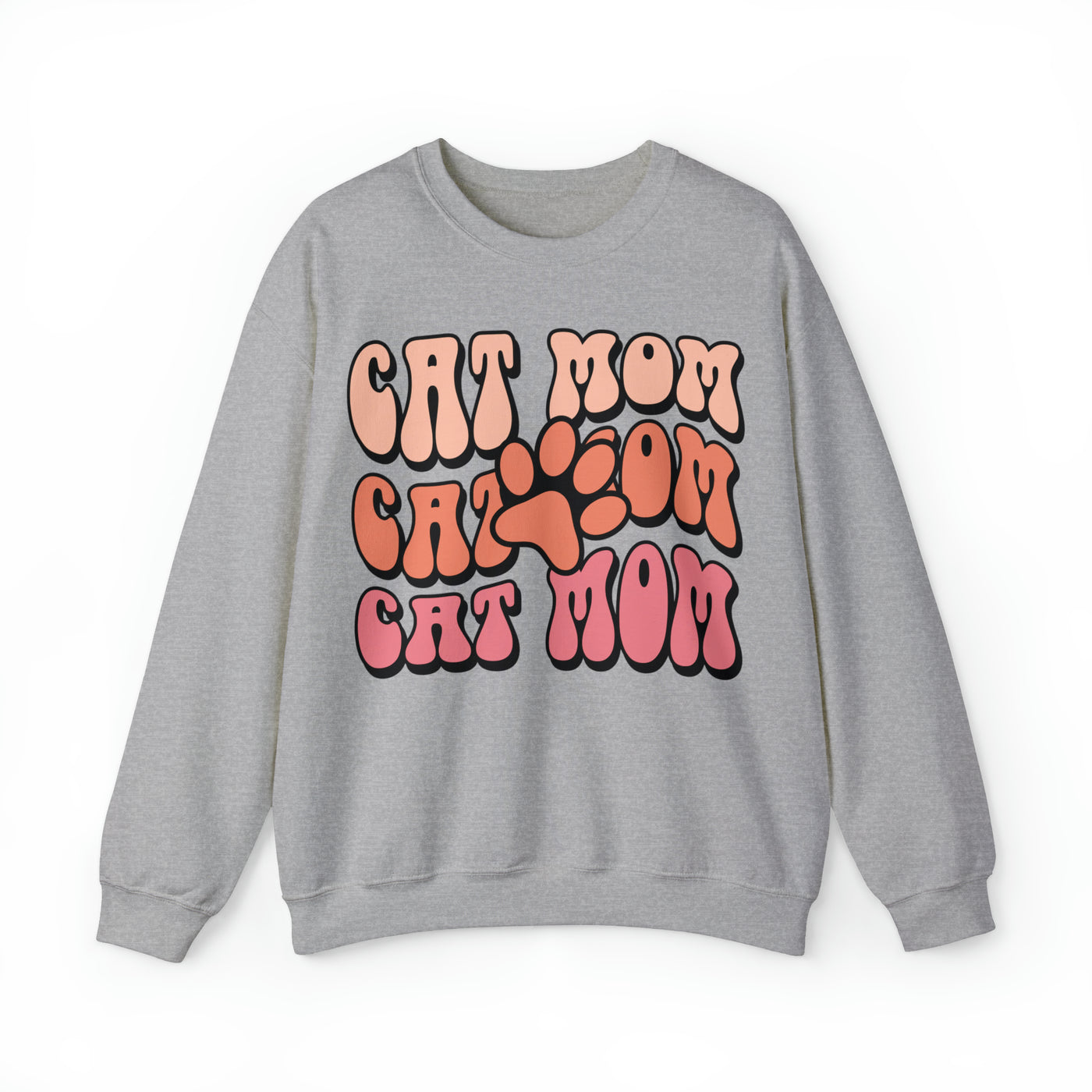 Cat Mom Sweatshirt Retro (Assorted Colors)