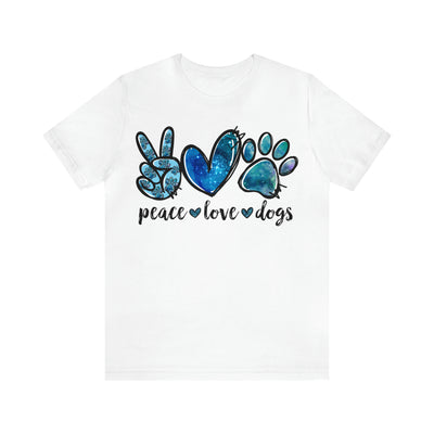 Peace Love And Dogs T-Shirt (Assorted Colors)