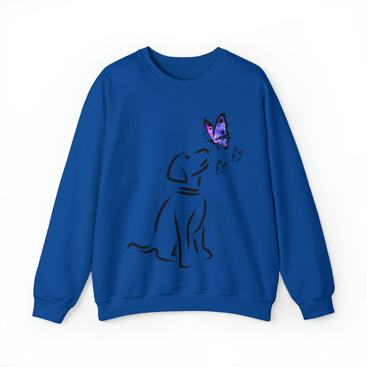 Dog and Butterfly Sweatshirt (Assorted Colors)