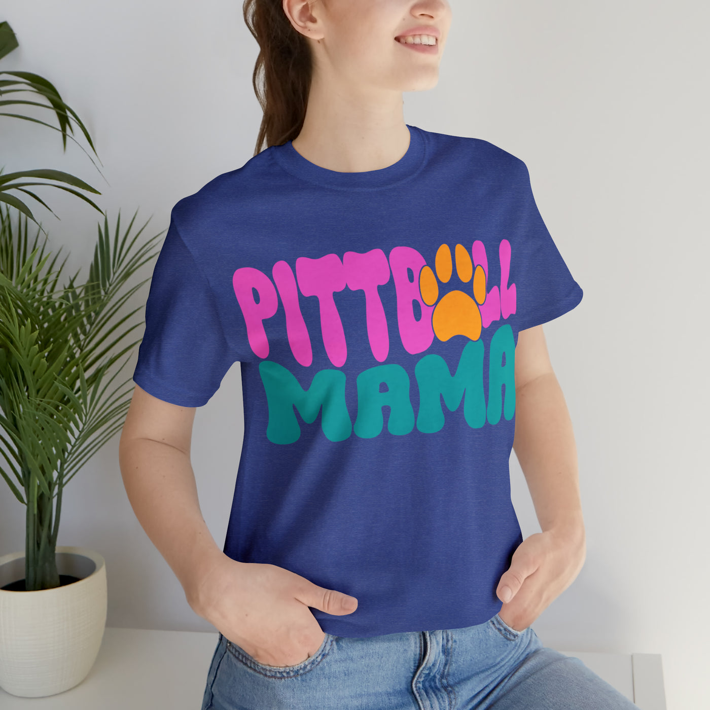 Pitbull Mama T-Shirt (Assorted Colors)