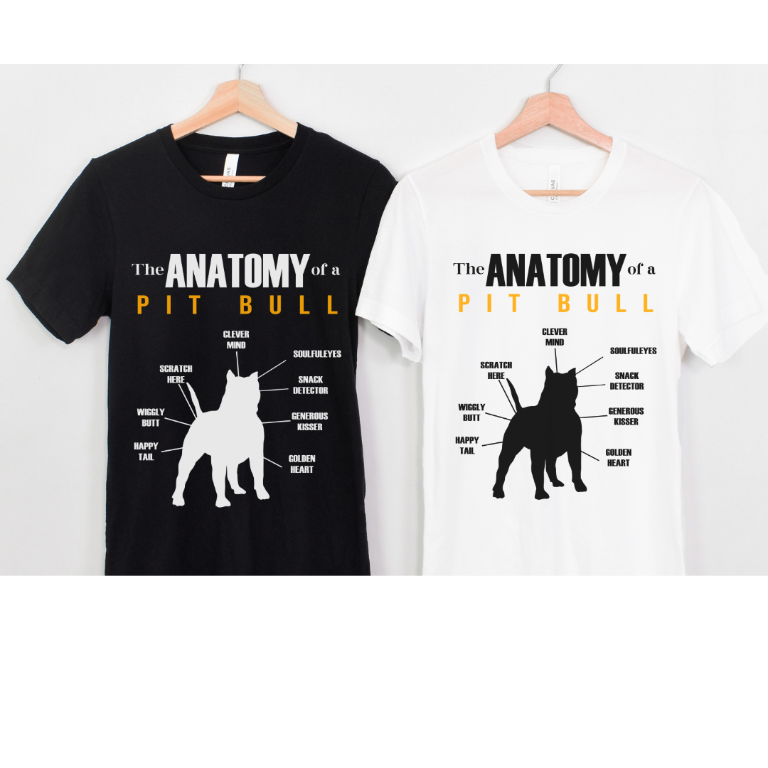 The Anatomy Of A Pitbull T-Shirt (Assorted Colors)