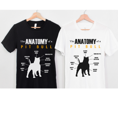 The Anatomy Of A Pitbull T-Shirt (Assorted Colors)